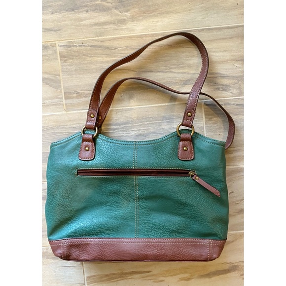 Boc Forest Green and brown faux leather purse - Picture 2 of 6